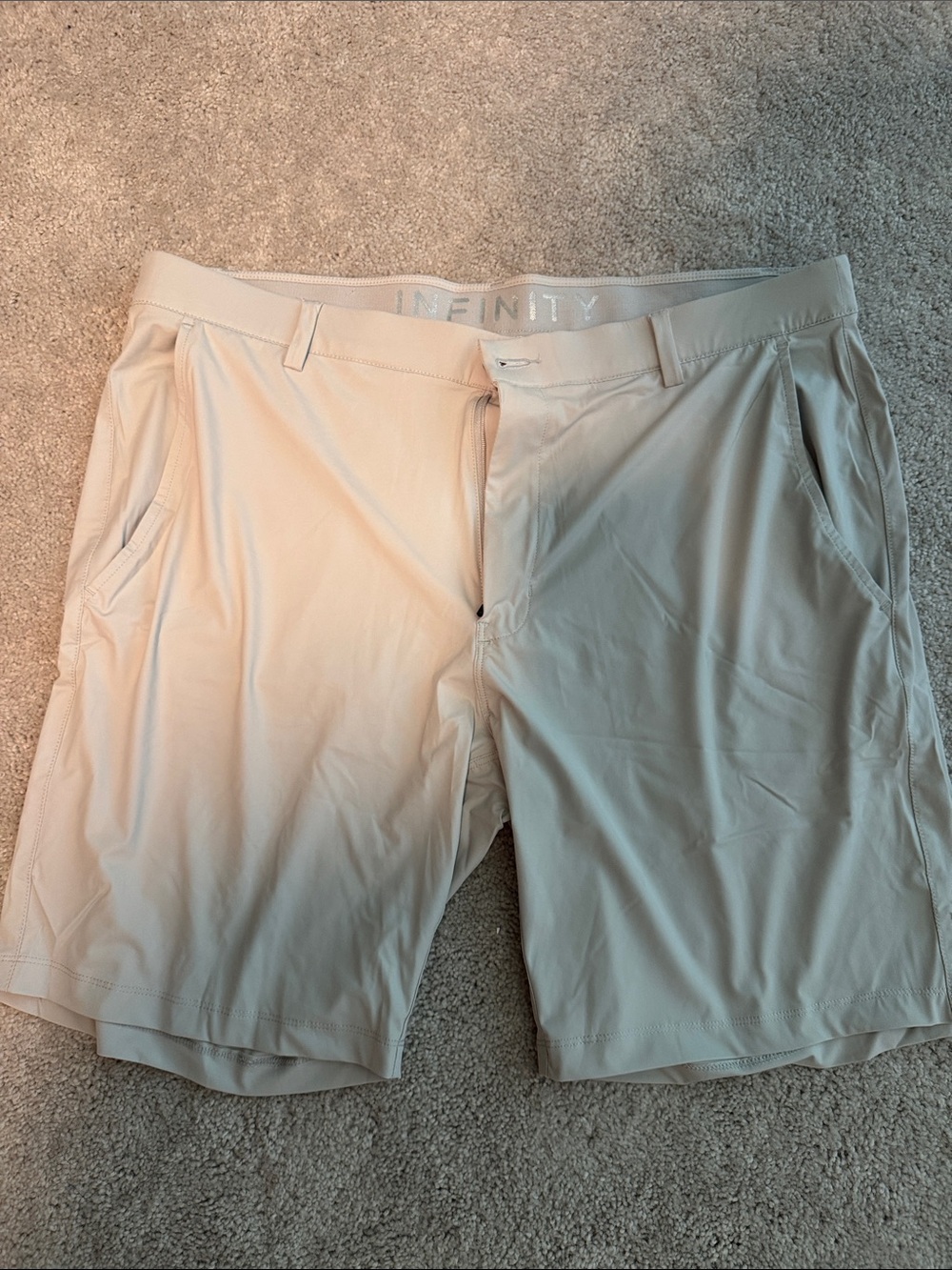 Infinity Men's Cream Hybrid Shorts — Lightweight Everyday Performance